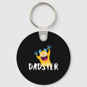 Fathers Day Dadster Silly Monster Papa Daddy Key Ring