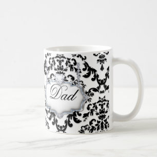 Father's Day Damask Glitter Mug Dad