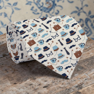 Father's Day Dapper Dad Pattern Necktie Tie