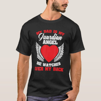 Father's Day Death Anniversary Dad In Heaven Son D T-Shirt