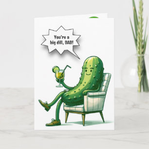 Father's Day Dill Pickle With Cocktail Card