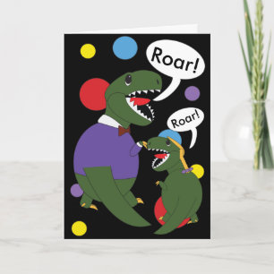Fathers Day Dinosaur From Daughter Personalise Card