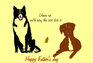 Funny Cat Fathers Day Cards Zazzle Uk