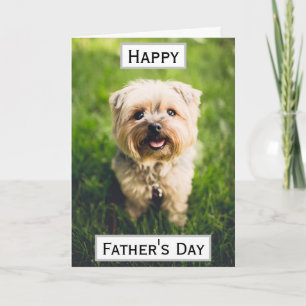 Father's Day Dog Dad Greatest Best Ever Pet Photo Card