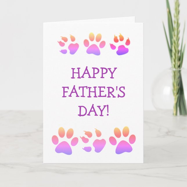 Father's Day Dog Dad Holiday Card (Front)