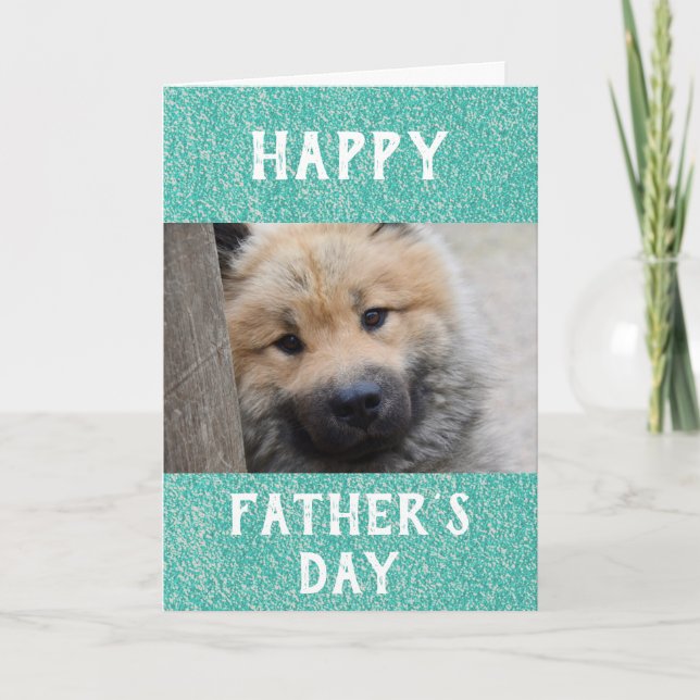 Father's Day Dog Dad World's Best Ever Pet Photo Card (Front)