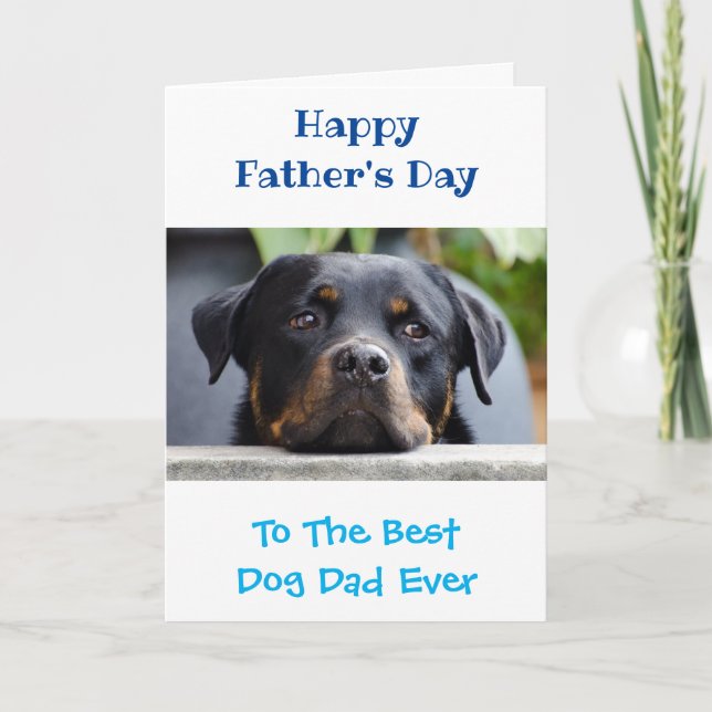 Father's Day Dog Dad World's Best Ever Photo Card (Front)