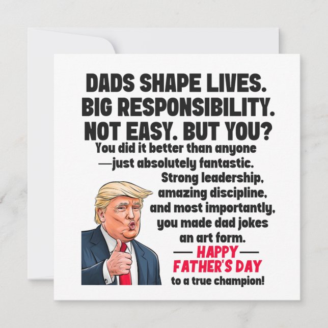 Father's Day Donald Trump  Holiday Card (Front)