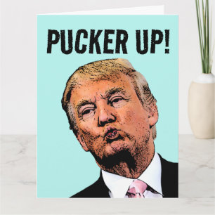 FATHER'S DAY DONALD TRUMP KISS FUNNY CARD