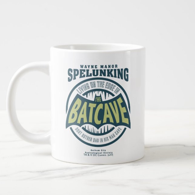 Father's Day | Don't Bother Dad In His Batcave Large Coffee Mug (Left)