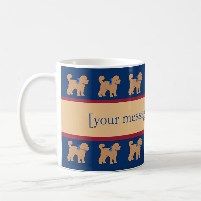 Fathers Day Doodle Dog Dad Coffee Mug (Left)