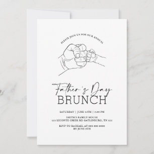 Fathers Day Elegant Rustic Brunch Invitation
