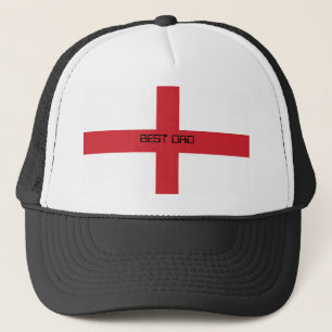 Father's Day, England Flag Best Dad Trucker Hat