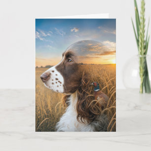 Father's Day English Springer Spaniel and Pheasant Card