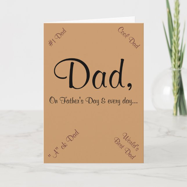 Father's Day Expressions Card (Front)