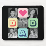 Father's Day Family Photo Grid Dad Picture Collage Mouse Mat<br><div class="desc">Personalised Father's Day gift for your dad to celebrate Father's Day. Whether it's for a new dad, stepdad, old and classic dad, or dad-to-be, the custom text function will get you covered. You can change the text to your desired wording and upload your own custom photo. Get something memorable and...</div>