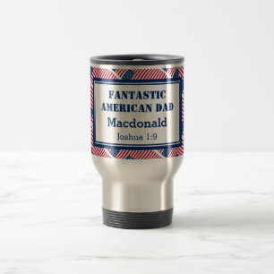 Father's Day FANTASTIC AMERICAN DAD Personalised Travel Mug