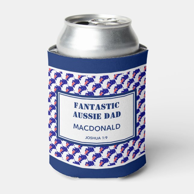 Father's Day FANTASTIC AUSSIE DAD Personalised Can Cooler (Can Front)