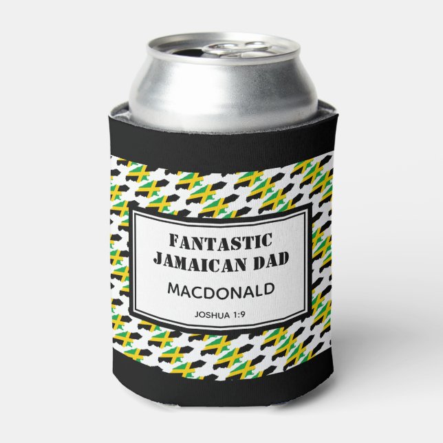Father's Day FANTASTIC JAMAICAN DAD Personalised Can Cooler (Can Front)
