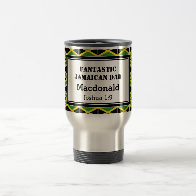 Father's Day FANTASTIC JAMAICAN DAD Travel Mug (Center)