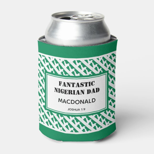 Father's Day FANTASTIC NIGERIAN DAD Personalised Can Cooler (Can Front)