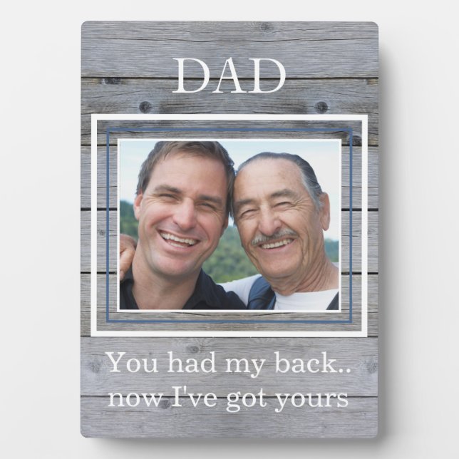 Father's Day Father and Grown Son Photo Plaque (Front)