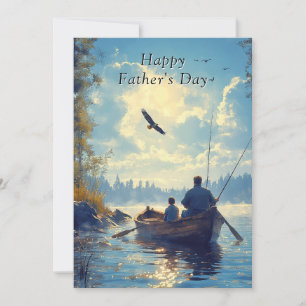  Father's Day Father &  Son Row Boat Fishing