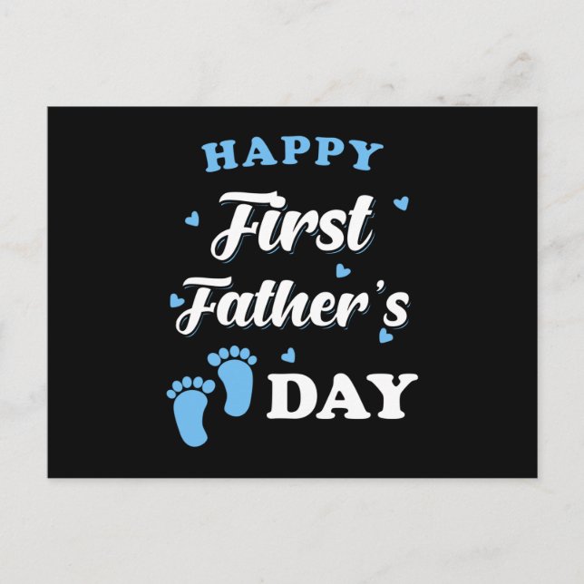 Fathers Day First Fathers Day Postcard (Front)