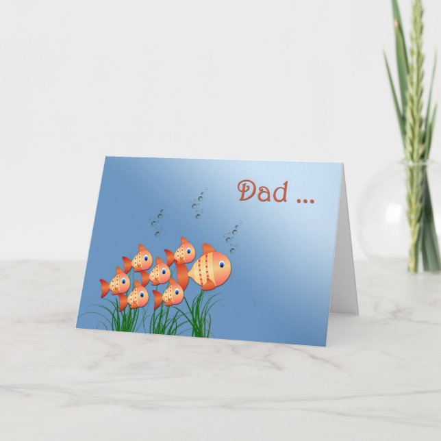 Father's Day Fish Family Card (Front)