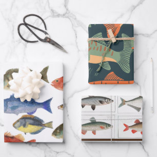 Father's Day Fish Wrapping Paper Sheet