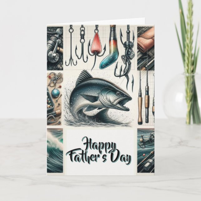 Father's Day Fisherman Greeting    Card (Front)