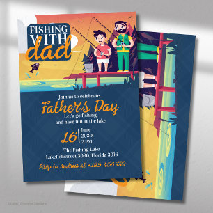 Father's Day Fishing at the Lake Invitation