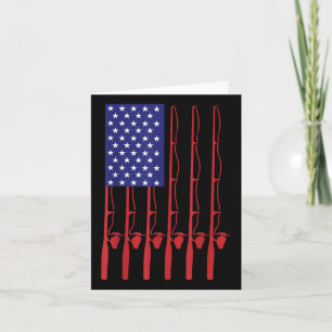 Fathers Day Fishing Flag Fishing Card