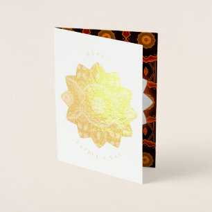 Father's Day Foil Floral Seal Greeting Card