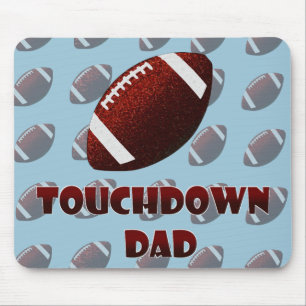 Fathers day Football touchdown dad Mouse Mat