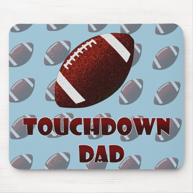 Fathers day Football touchdown dad Mouse Mat (Front)