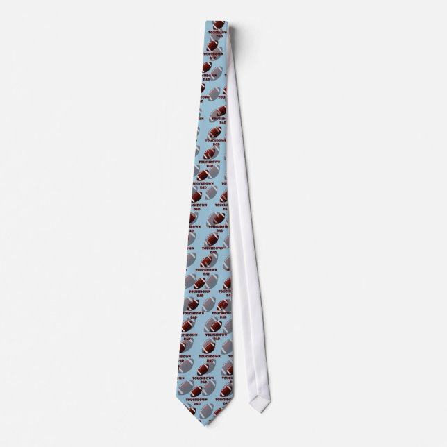Fathers day Football touchdown dad Tie (Front)
