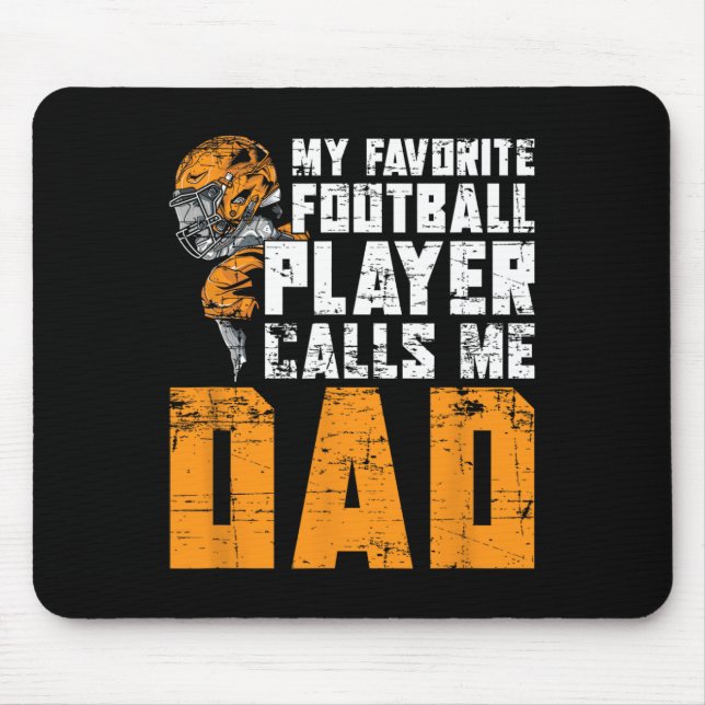 Fathers Day Footll Player Dad American Sport Footl Mouse Mat (Front)