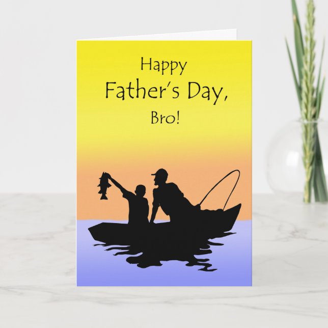 Father's Day for Brother, Fishing Scene Card (Front)