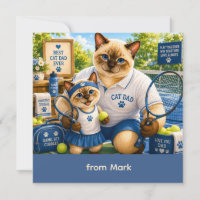 Father's Day for Cat Dad Cat Tennis Lovers
