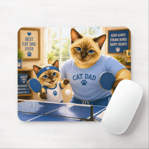 Father's Day for Cat Dad Ping Pong Lovers Mouse Mat