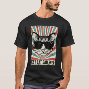 Fathers Day For Dad Daddy Father's Best Cat Dad E T-Shirt