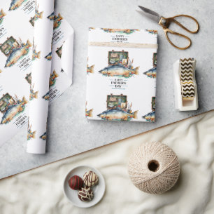 Father's Day for Fishing Lover Dad  Wrapping Paper