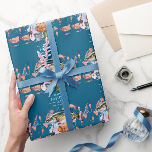 Father's Day for Fishing Lover Dad  Wrapping Paper