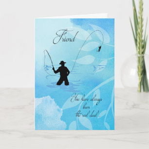 Father's Day for Friend/Fly Fisherman Fishing Card