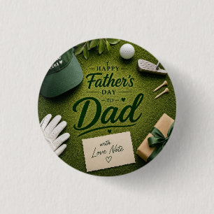 Father's Day for Golf Dad 3 Cm Round Badge