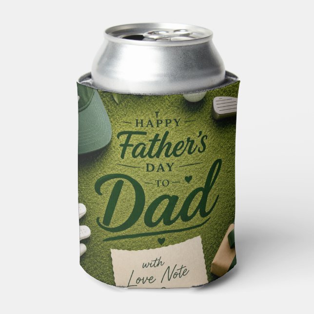 Father's Day for Golf Dad Can Cooler (Can Front)
