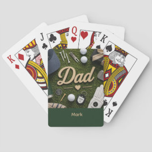 Father's Day for Golf Dad Playing Cards