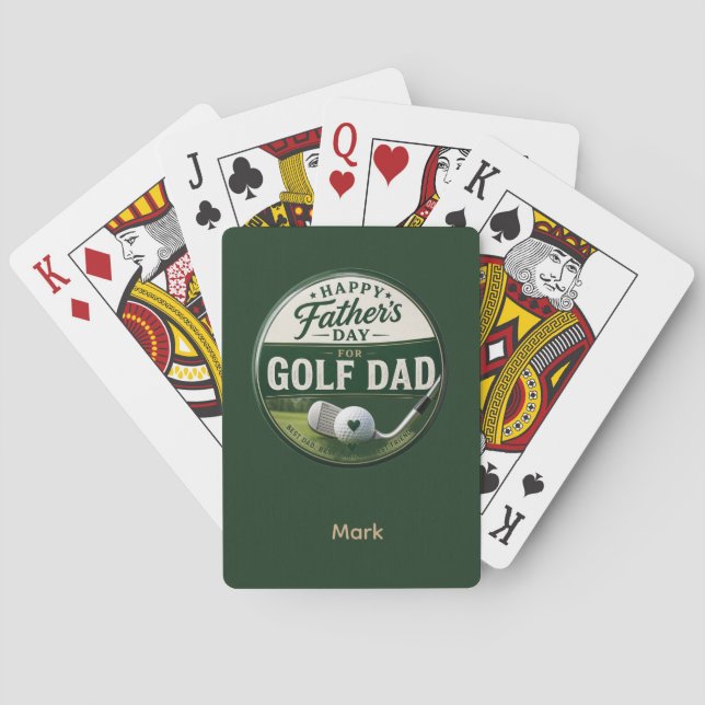 Father's Day for Golf Dad  Playing Cards (Back)