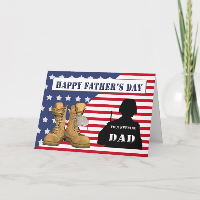 Father's Day for Military Dad Card (Front)